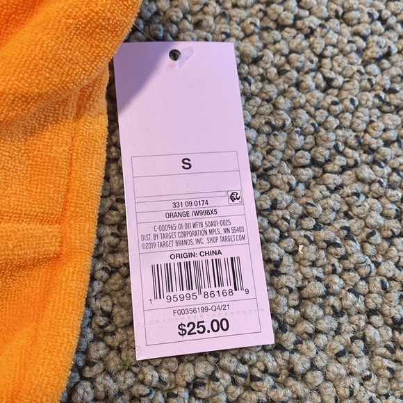 NWT Wild Fable Orange Terry Cloth Romper Size Small - Picture 4 of 6